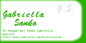 gabriella sanko business card